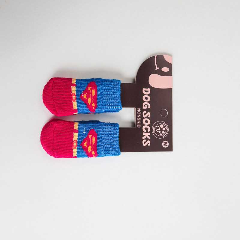 Product Image for 4-pack antiskli hundesokker | potesokker - Supermann