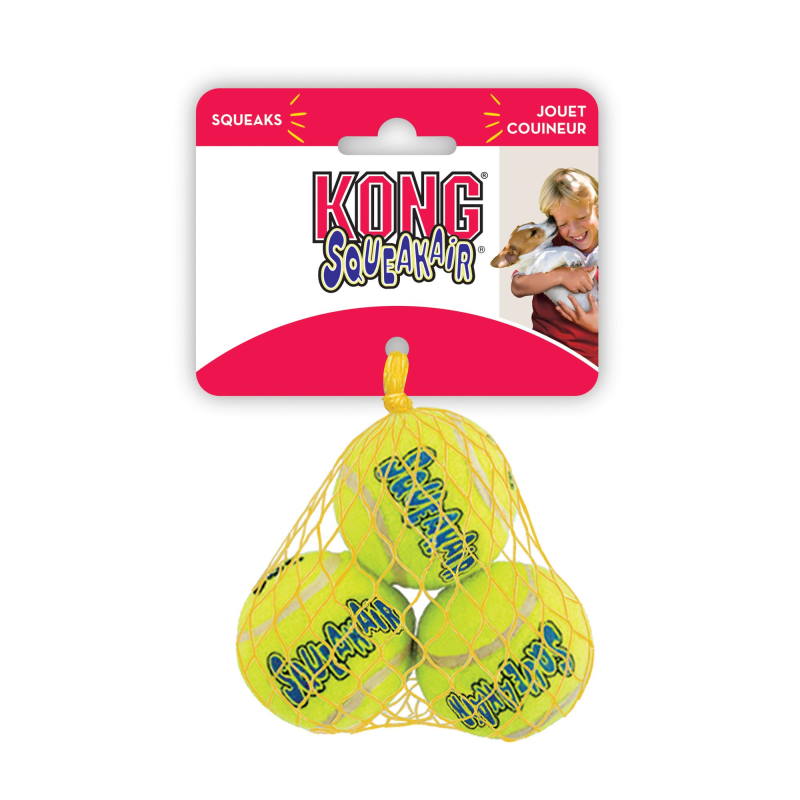 3pack Kong Air Dog Squeaker tennisball Hundeleker