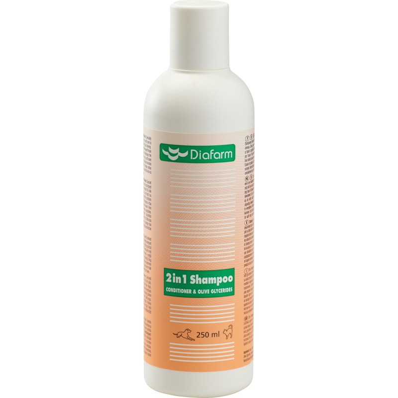 Product Image for Diafarm 2 i 1 shampo til alle kjæledyr 250ml