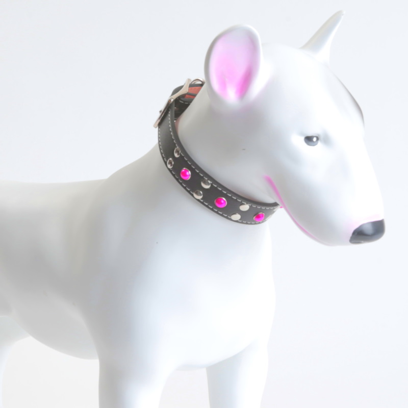 Product Image for Halsbånd hund | Perlehalsbånd med rosa stener