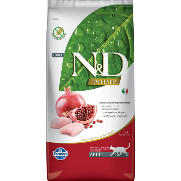 Farmina N&D adult cat prime chicken and pomegranate -5kg