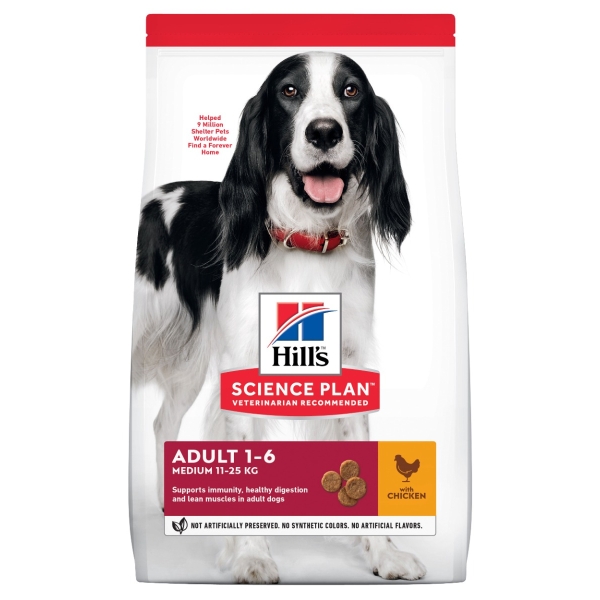 Hills Science Plan Dog Adult Medium Chicken -14kg