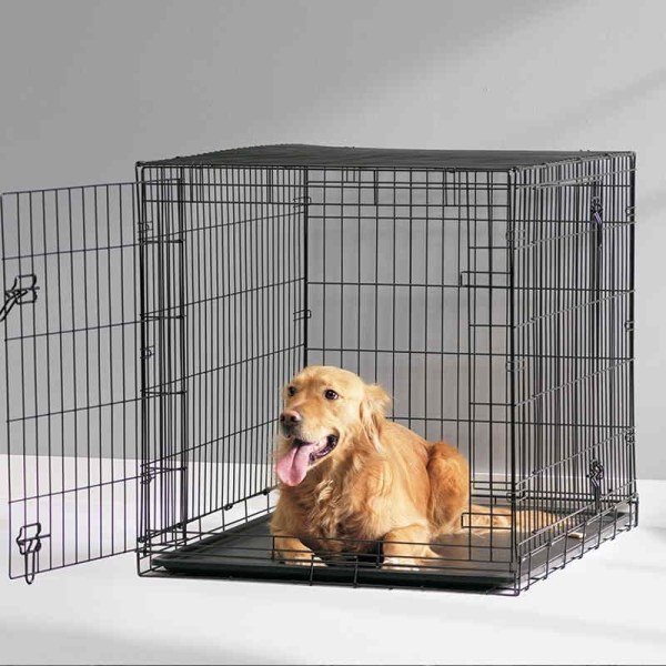 Bur til hund: Savic hundebur, sammenleggbart stålbur hund