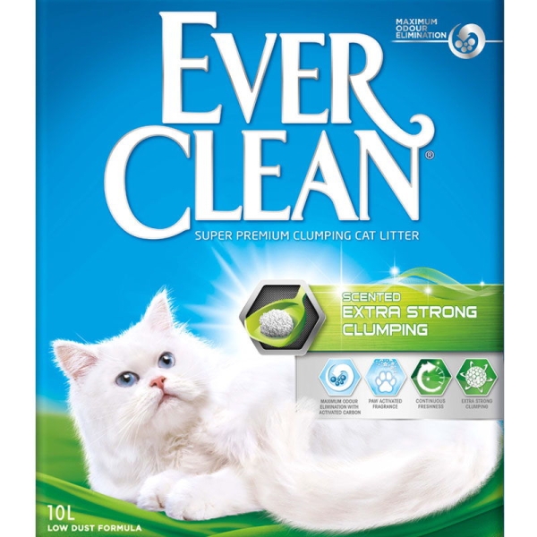 kattesand, ever clean, everclean extra strong clumping, kattesand med lukt