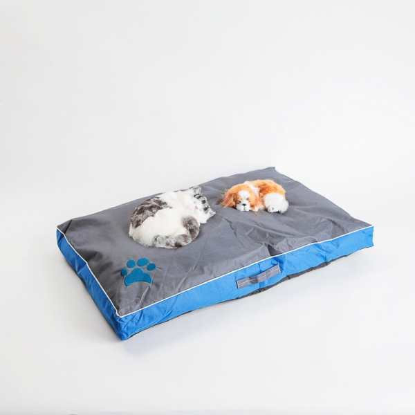 hundemadrass, hundeseng, madrass katt, blå madrass hund