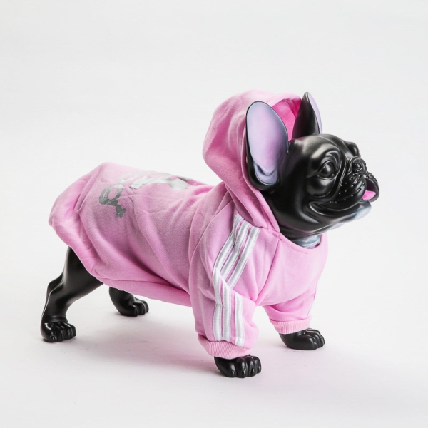 ➤ Adidog hettegenser til hund ➡️ Kul bomulls hoodie i mange farger og størrelser. Komfortabel i mange farger. Striper på armene.