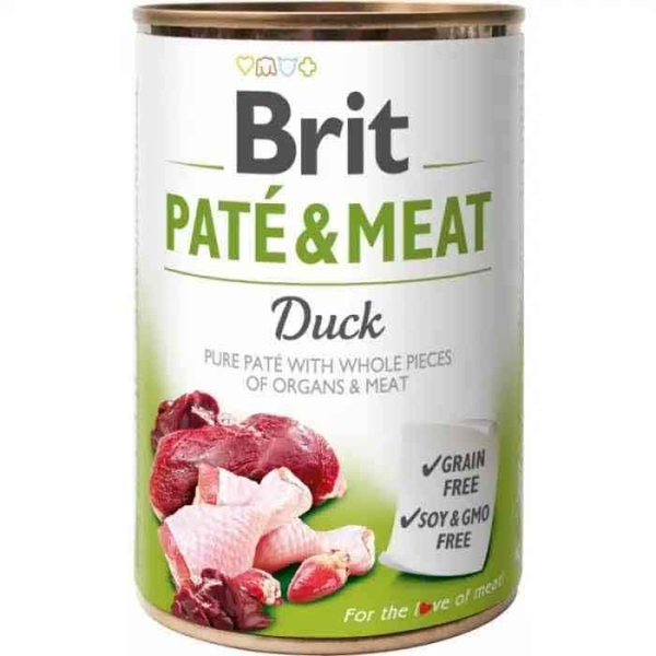Brit Care Pate and Meat duck våtfôr voksne hunder 400 g