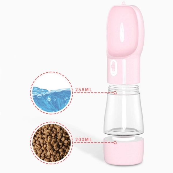 Turflaske kombinert vannflaske og fôrbeholder