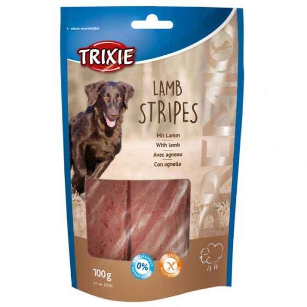 Trixie lam snacks 100g. Stripes laget av 90% lam. Rik på proteiner  trixie hundebur, trixie, trixi, trixie hundebur medium, trixie hundebur large, hundebur trixie, trixie dobbelt hundebur, trixie hundebur dobbel, trixie drikkeflaske, trixie sikkerhetsnett