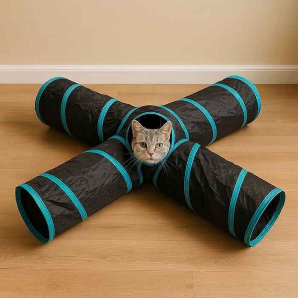 kattetunnell, tunnell katt, tunnell til katt med 4 armer