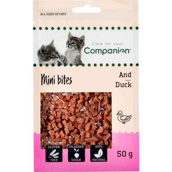 Godbiter til katt, godbiter med and til katt, companion duck til katt