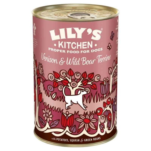Våtfôr til hund, Våtfôr hund med viltkjøtt, lilys kitchen våtfôr hund, våtfôr hund med villsvin