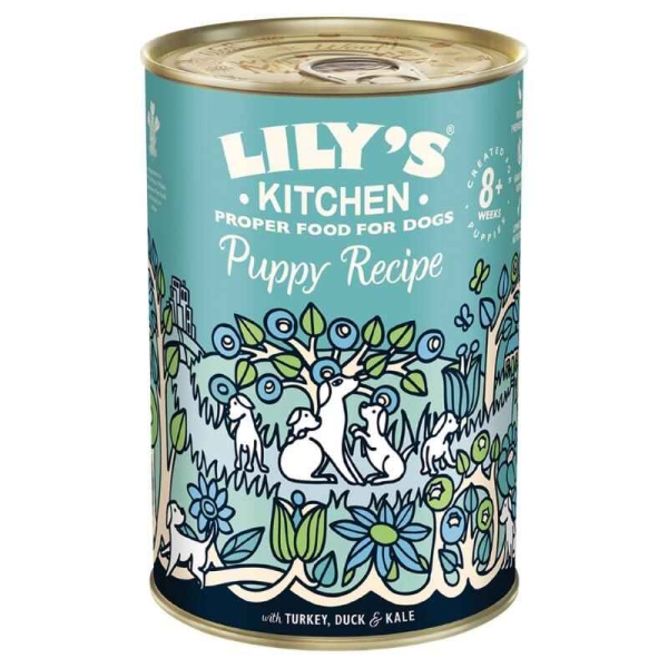 Våtfôr til valp, lilys kitchen puppy, lilys kitchen våtfôr til valp, våtfôr valp, våtfôr valp med and, våtfôr valp med kalkun