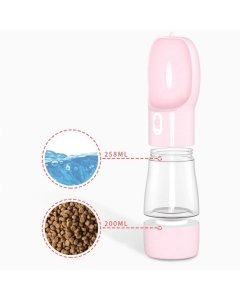 Movapet turflaske kombinert vannflaske og fôrbeholder Rosa