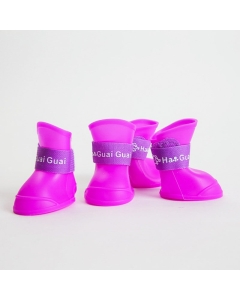 4 pack myke gummistøvler / potesokker til hund