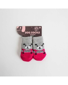 4-pack antiskli hundesokker | potesokker- Bjørn