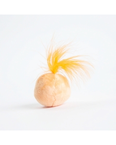 Katteleker | Bjelleball med fjær til katt