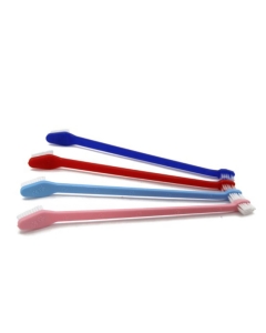 Dobbel tannbørste med liten og stor børste - Lyseblå