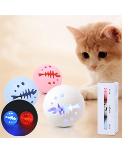 Tre lekeballer med blink, kattemynte og bjelle