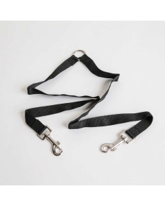 Dobbel kobbel feste til 2 hunder 50cm - Svart