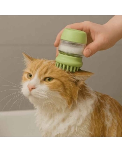 Badebørste shampoodispenser to massasjehoder