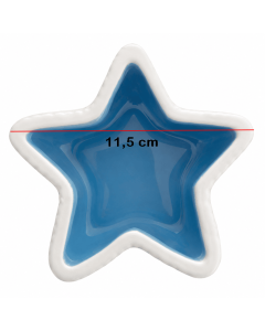 Stjerneformet matskål 11,5 cm - blå