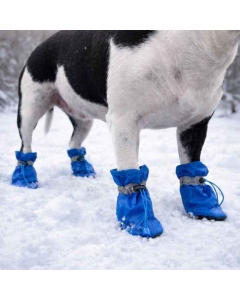 4pck vannavstøtende og  forede hundesokker / potesokker