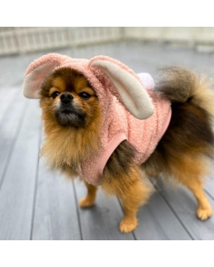 Kanin bunny-suit kostyme til hund og katt - Rosa