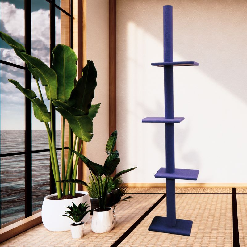 Product Image for Gulv til tak kattestativ, 230-280cm - kornblå