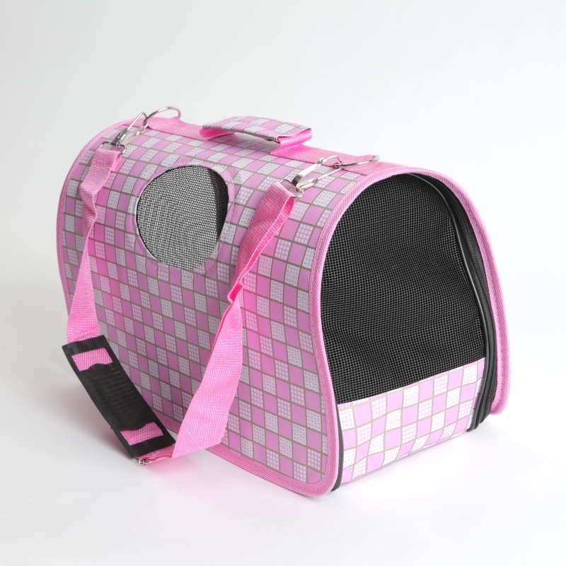 Product Image for Hundeveske | skulderveske hund og katt – rosa ruter 43cm