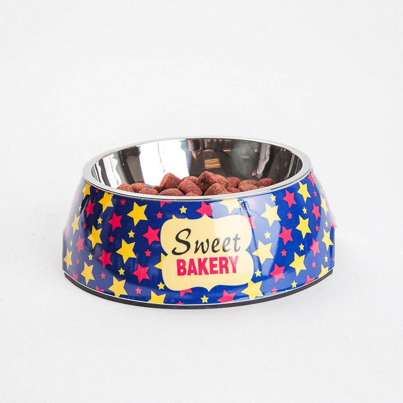 Product Image for Stjernemønstret hunde og katteskål Aluminium