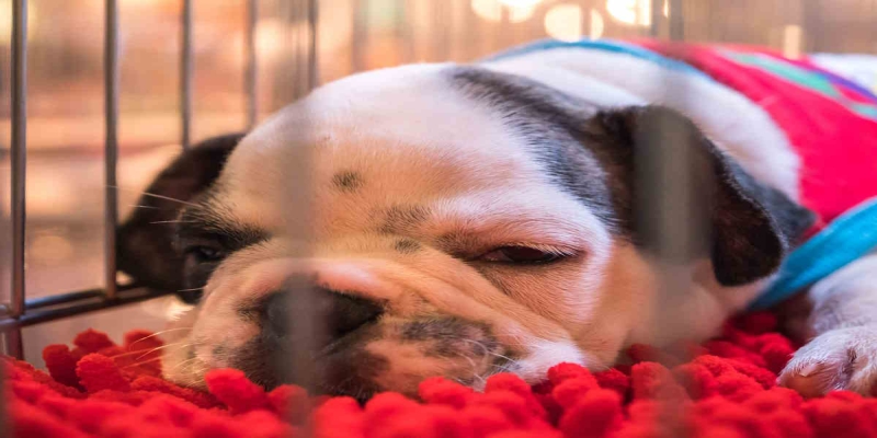 Hund i bur om natten – er det greit?